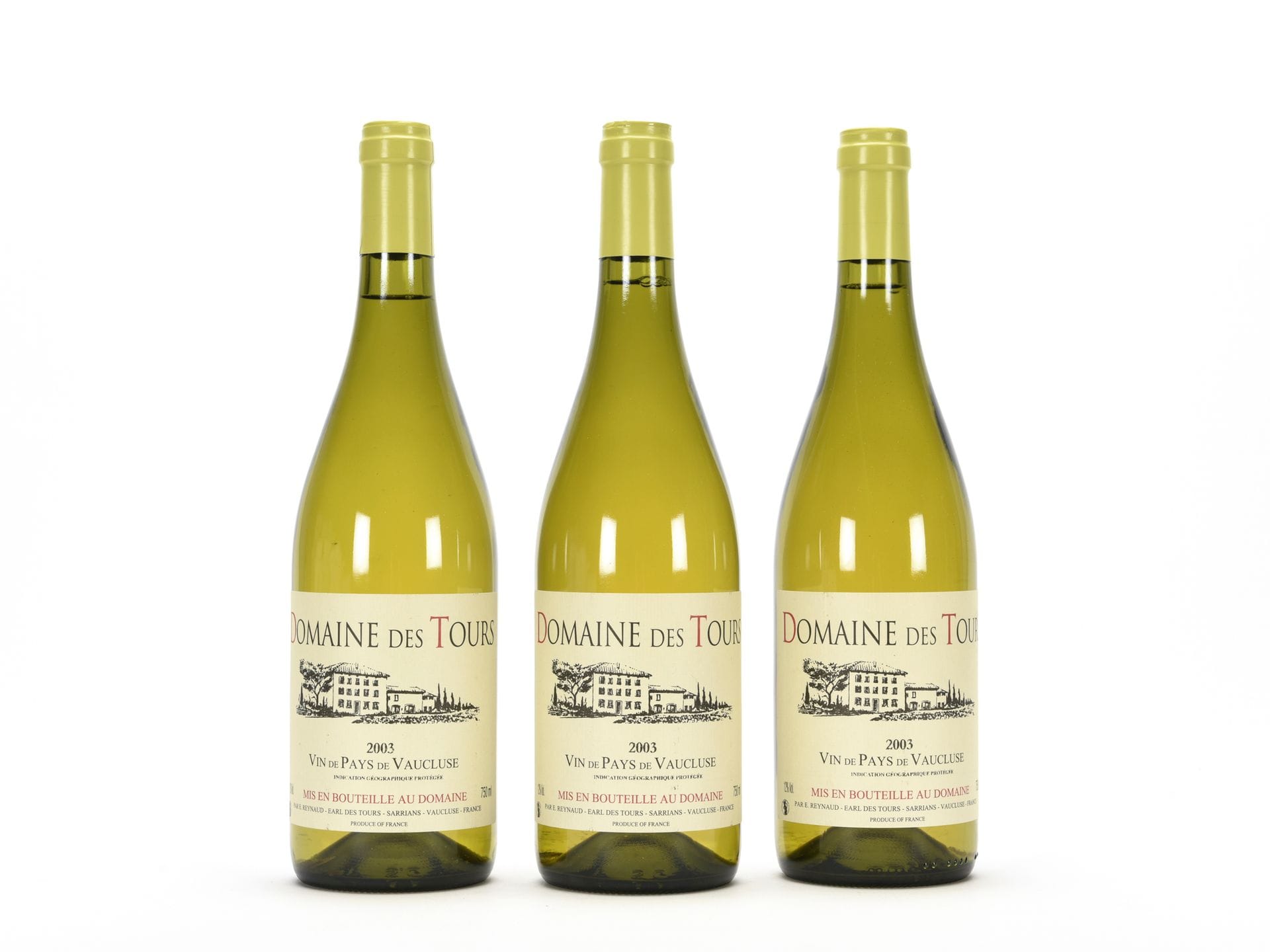 
3 B VIN DE PAYS DE VAUCLUSE Blanc, Domaine des Tours, 2003

TVA récupérable pour les personnes assujetties