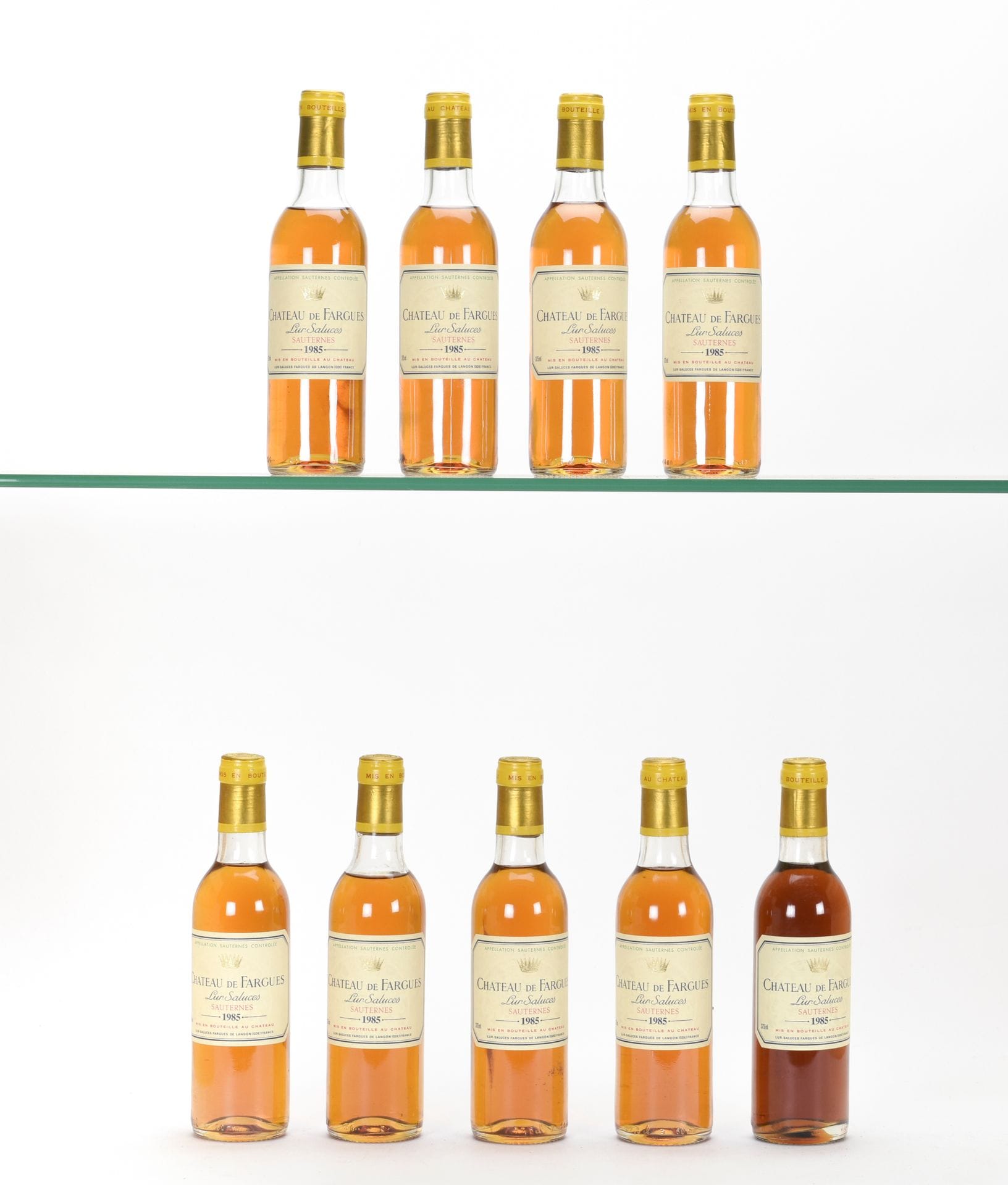 
9 1/2 B CHÂTEAU DE FARGUES (H.E.+ ou mieux), Sauternes, 1985



TVA récupérable pour les personnes assujetties
