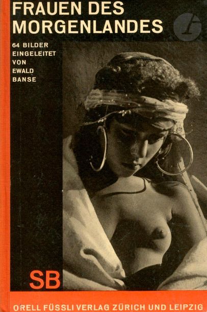 LEHNERT, RUDOLF FRANZ (1878-1948)
LANDROCK, ERNEST HEINRICH (1878-1966) 
BANSE, EWALD (1883-1953)
Frauen des Morgenlandes.
64 Bilder eingeleitet von Ewald Banse.
Schaubücher 5.
Orell Fussli verlag, Zürich-Leipzig, 1929.
In-12 (19 x 13 cm). Édition originale, illustrée de 64 photographies dont 22 par Lehnert&Landrock. Cartonnage illustré d'éditeur.