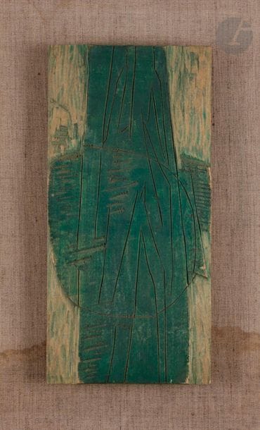 Silvano BOZZOLINI [Italian] (1911-1998)Cosmos IXRelief
 in carved wood
 with green patina. Unsigned.
 53
 x 26 cm-

 Provenance

 :

 Sale Master Loudmer, Paris, June 8, 1994

.