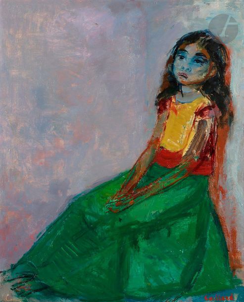 Christian CAILLARD (1899-1985)
Jeune fille assise
Huile sur isorel.
Signée en bas à droite.
61 x 50 cm

Nous remercions Monsieur Laurent Caillard de nous avoir confirmé l'authenticité de cette œuvre.