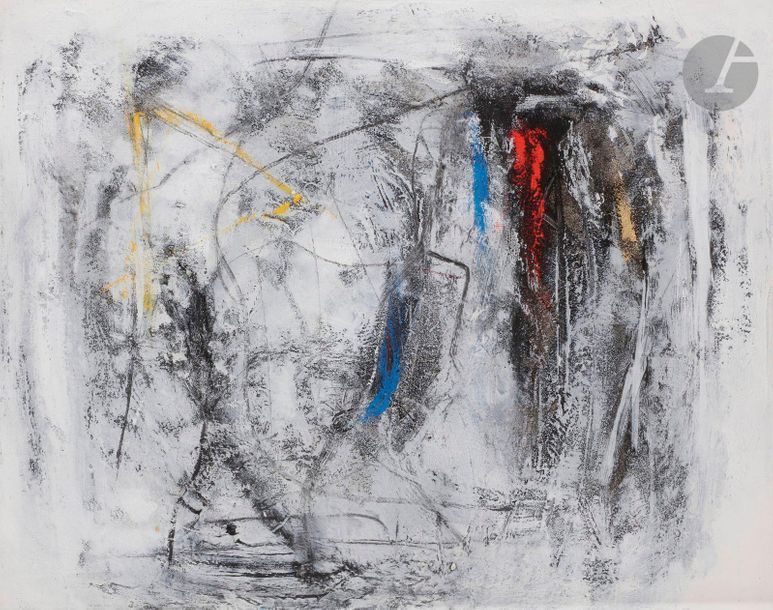 Masataka KUBOTA [Japanese] (b. 1945
)La Traccia
, 1990Oil

 on

 panel.

 Signed, dated and titled on the

 back.

 50 x 40 cm

.