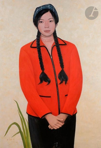 Liu HAIMING (née en 1954)
Xiao Fang, 2000
Huile sur toile.
Signée et datée en bas à gauche.
Signée et datée au dos.
(Petites usures).
130 x 88 cm