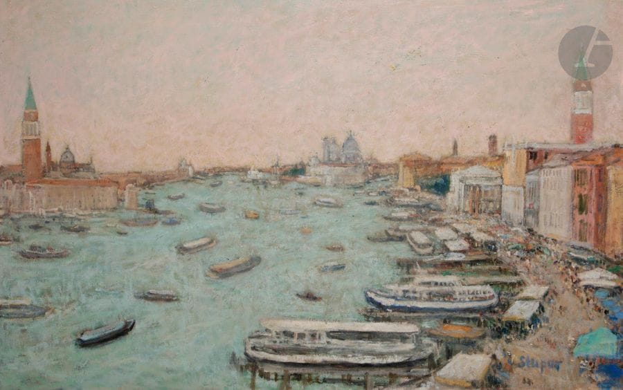 Marko STUPAR (born 1936
)Venice, the
 Grand CanalOil

 on

 canvas.

 Signed lower

 right.

 73 x 116 cm

