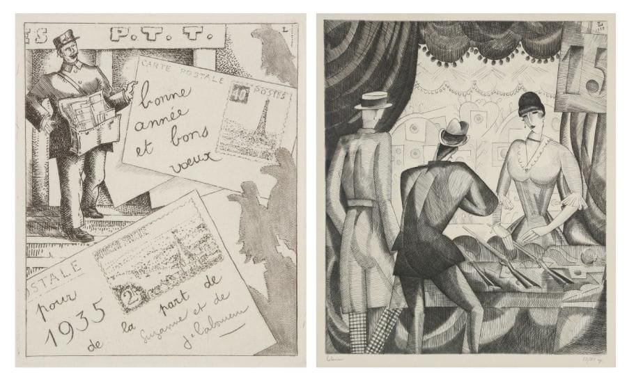 JEAN-ÉMILE LABOUREUR (1877-1943)
Le Tir forain. 1920-1921. Burin. 224 x 264. S. L. 191. Épreuve sur vélin, signée et numérotée à la mine de plomb. Tirage à 85 épreuves. Cadre.