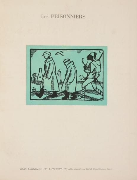 ÉLAN, L'. Paris, 15 avril, 1915-1er décembre 1916; 10 livraisons in-4 brochées, la dernière pliée. COLLECTION COMPLÈTE. Fondé et dirigé par le peintre Amédée Ozenfant, ce journal entendait assurer la liaison avec les artistes et les poètes mobilisés sur le front. Textes de P. Fort, H. Bataille, M. Magre, R. Allard, Max Jacob, GUILLAUME APOLLINAIRE (deux poèmes: «Guerre»; «Nuit d'Avril. 1915»). Nombreuses illustrations certaines coloriées au pochoir de R. de la Fresnaye, G. Severini, E. Heuzé, A. Derain, J. E. Laboureur, A. Lhote, A. Dunoyer de Segonzac, A. Ozenfant, A. Gleizes, Metzinger, P. Picasso. Bois originaux de Z. Lewitzka (2), J. Marchand, JEAN-ÉMILE LABOUREUR (2: «Les Prisonniers», à fond vert, n° 4; «Les Écossais et la Sablaise», à fond rouge, n° 6). S. Laboureur, 708-1, 708-4. Le n° 8 contient une diatribe contre le Cubisme, «art de boche».