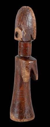 Poupée de fertilité MOSSI (Burkina Faso) Style de Boulsa. Bois à patine brune. H: 25 cm