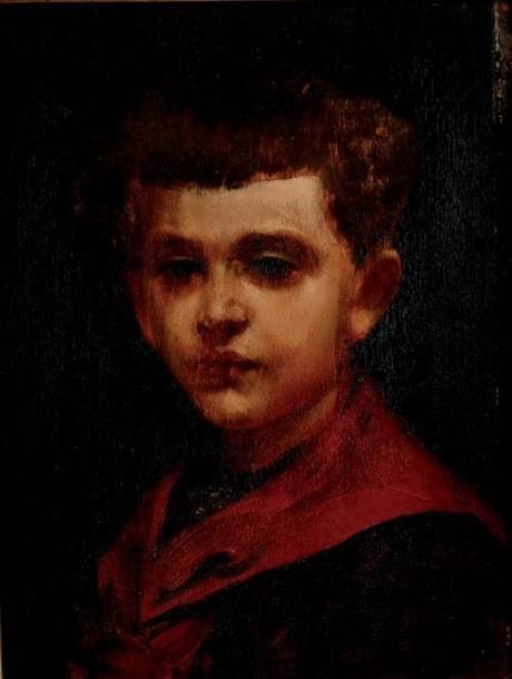 F. de LAUNE (Actif en France à la fin du XIXe siècle)
Portrait de jeune garçon Panneau. Signé et daté en bas à gauche F. de Laune / 1888. 35,5 x 27 cm