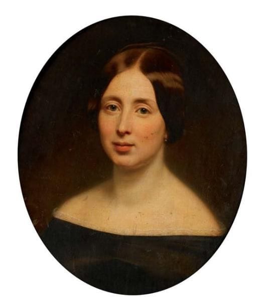 Charles BAZIN (1802 - 1859)
Portrait de Fanny Gallé Reinemer Huile sur toile ovale. Portrait de la mère d'Emile Gallé. Signée en bas à gauche. 56 x 46 cm