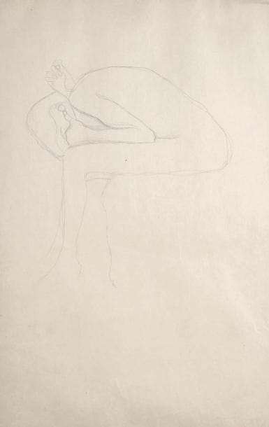 Gustav KLIMT (1862 - 1918)
Désespoir Dessin au crayon noir. (Pliures). Reproduit dans le catalogue par Strolb «die Zeichnungen» volume II de 1982, sous le numéro 1423. 54 x 34 cm Provenance: Ancienne collection à Vienne (Autriche), collection privée (France) Expert: Philippe FRAVELLES 27, rue Boissy d'Anglas 75008 Paris - 06 80 04 76 59