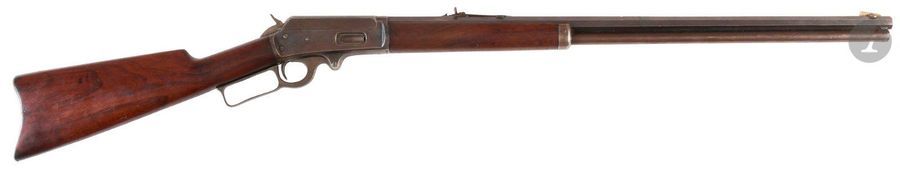 Rifle Marlin Safety modèle 1893, calibre 32 / 40. Canon à pans. Crosse en noyer.
Finition bleuie.
Longueur totale : 112 cm - Longueur canon : 65,5 cm