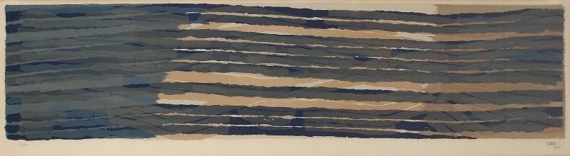 Raoul UBAC (1910-1985)
Paysage aux sillons VIII, 1967 Lithographie. Signée et datée en bas à droite. Justifiée sur 75. 30 x 118 cm Provenance : Galerie Maeght, Paris 