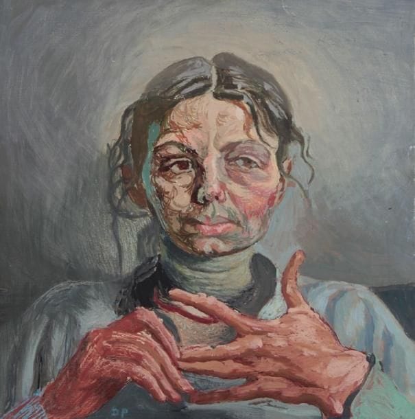 Denis PRIEUR (né en 1957)
Portrait de femme, 1986 Huile sur toile. Monogrammée en bas à gauche. 40 x 40 cm Note : Une toile acquise par Jean Clair pour la collection du Centre Pompidou en 1978. 