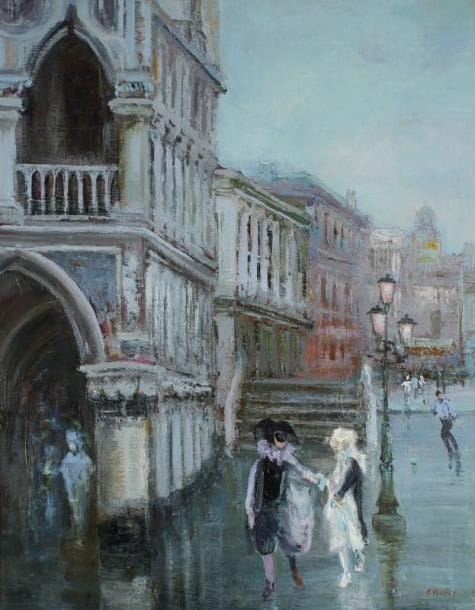 Jean PELTIER (1907-1984)
Venise, le Carnaval Huile sur toile. Signée en bas à droite. 92 x 72 cm Provenance : Collection Jacques et Liliane Mourlot. 