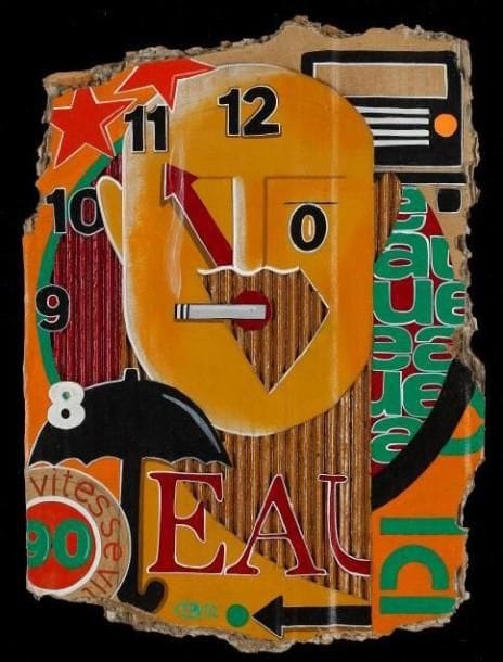 Marc BOURLIER (né en 1957)
Pictogramme n°16, 1992 Acrylique sur carton verni. Monogrammée et datée en bas vers le milieu. 39 x 29 cm Provenance : Collection Jacques et Liliane Mourlot. 
