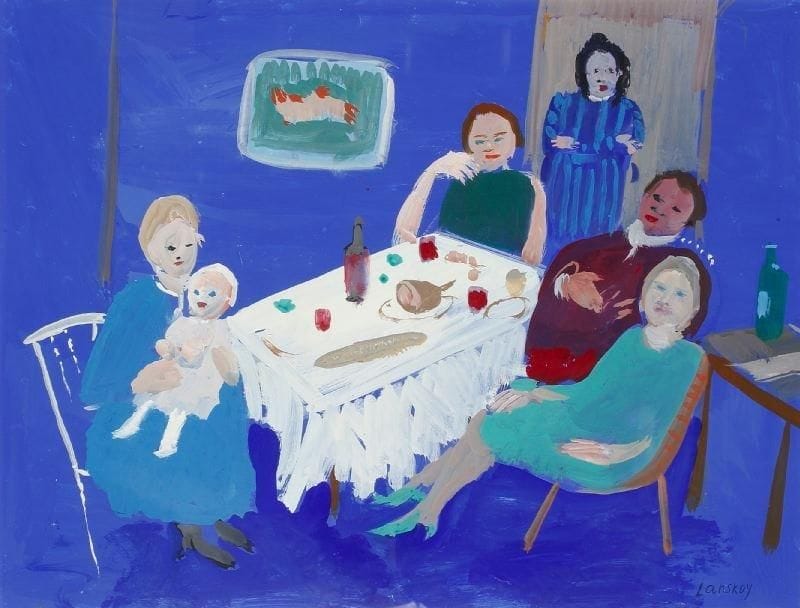 André LANSKOY (1902-1976)
Famille sur fond bleu Gouache sur papier Signée en bas à droite 48,5x63,5 cm Provenance : Collection Madame G.-L. Paris - Cannes 