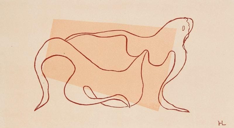 Henri LAURENS (1885-1954)
Femme nue. Lithographie. Signée des initiales dans la planche. 33 x 50 cm. 