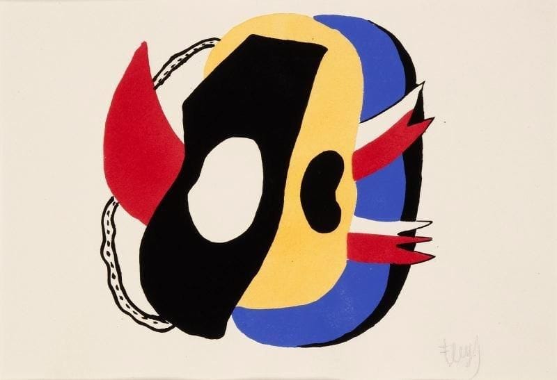 Fernand LEGER (1881-1955)
Sans titre. Pochoir. Signé à droite. 25 x 36 cm (à vue). . 