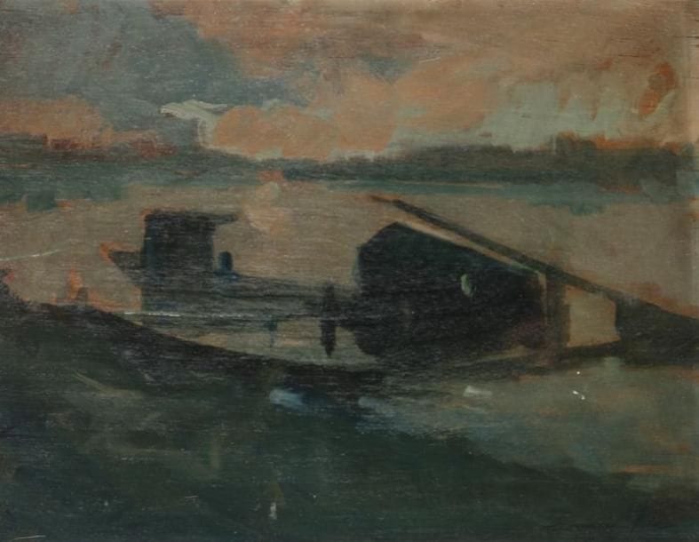 Emil LINDENFELD (1905-1986)
Marine. Huile sur bois. Signée en bas à droite. (Encadrée). 29 x 37 cm. 