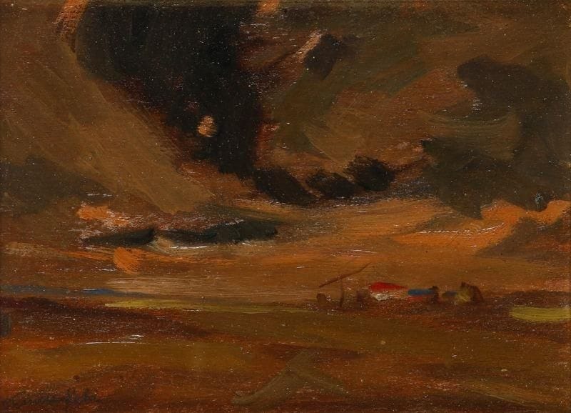 Emil LINDENFELD (1905-1986)
Paysage. Huile sur bois. Signée en bas à gauche. 16 x 21 cm. 