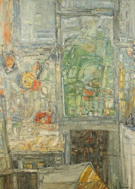 CLAUDE JOUHANNEAU (1931-2011)
Paysage aux arbres jaunes et bleus, 1976 Huile et sable sur toile Signée et datée en bas à droite 163 x 116 cm