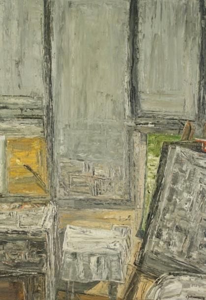 CLAUDE JOUHANNEAU (1931-2011)
Le chevalet, 1978 Huile sur toile Signée et datée en bas à droite Signée au dos 116 x 81 cm