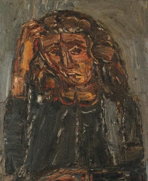 CLAUDE JOUHANNEAU (1931-2011)
Portrait de femme, 1980 Technique mixte sur toile Signée et datée en bas à droite Signée au dos 65 x 54 cm