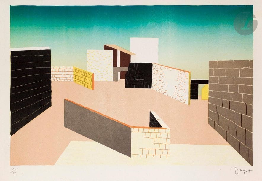 Jean Lurçat (1892-1966) 

Esquisse de Smyrne. (Pl. pour un album, Cahiers d’art éd., 1927). Lithographie. 500 x 325. Impression en couleurs. Très belle épreuve sur vélin fort, numérotée et signée au crayon. Quelques très claires rousseurs. Toutes marges. Tirage à 50 épreuves.