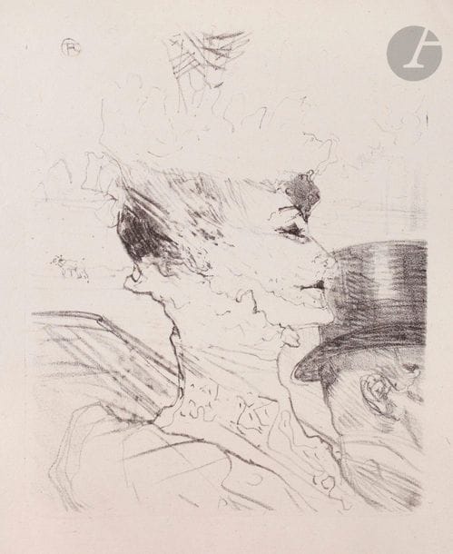 Henri de Toulouse-Lautrec (1864-1901) 

Louise Balthy. 1898. Lithographie. 232 x 290. Wittrock 256.  Très belle épreuve du 1er tirage (avant 1906) sur chine volant, l’indentation de la pierre très visible. Petite restauration dans l’angle supérieur droit du feuillet. Toutes marges.