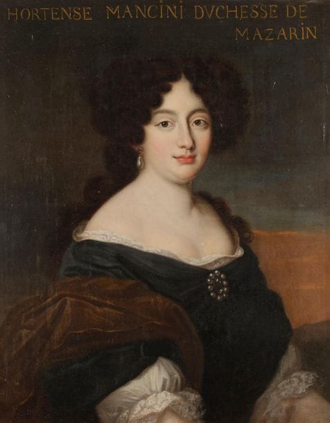 Attributed to Carlo MARATTA 
(Camerano
, 1625 - Rome, 1713 

)Portrait of

 Hortense ManciniToile.
Inscription
at the top.

Label Carlo

maratta.


Inscription








at the top right.



Small antique restorations and











accidents.




80 x 64.5 cm














