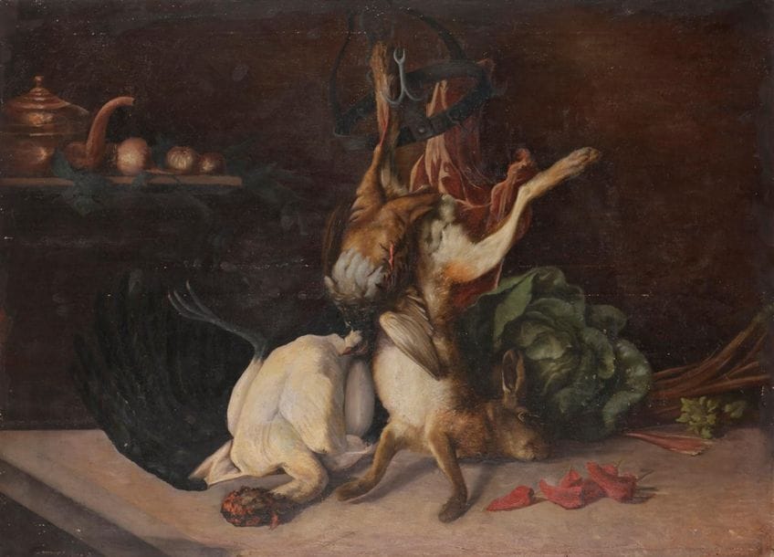 École FRANÇAISE vers 1800
Nature morte
Toile.
Sans cadre.
90 x 123 cm