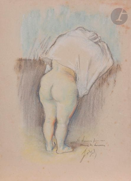 Louis LEGRAND (1863-1951
)Woman after the bathPastel
.
Signed and dedicated "to Léonce for his museum of horrors" at the bottom right.
(Freckles, small fold on the left side).
30 x 24.5 cm




