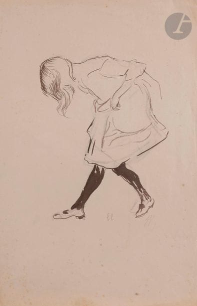 Louis LEGRAND (1863-1951
)Young girl dancingInk
on charcoal strokes.
Monogrammed twice at the bottom.
(Freckles).
50 x 32 cm




