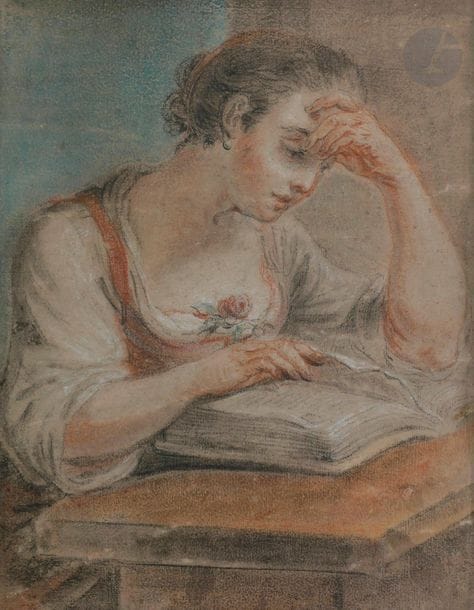 18th century BOLONAISE SCHOOLYoung
woman reading3
pencils and pastel.
24 x 19 cm


