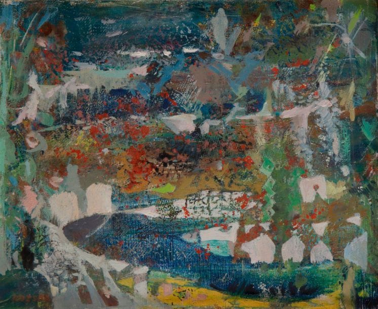 Endre ROZSDA [franco-hongrois]
(1913-1999)
Le Jardin en pente, dit La Galloise, vers 1960
Huile sur toile.
Signée en bas à gauche.
22 x 27 cm

Cette œuvre est enregistrée dans l’inventaire Rozsda sous le numéro : ER-P-331.

Nous remercions Monsieur José Mangani pour les informations qu’il nous a transmises.
