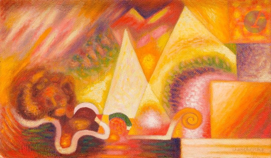 Serge CHARCHOUNE [russe] (1888-1975)
La Violoniste Lola Bobesco joue la rapsodie espagnole de Lalo, 1944
Huile sur isorel.
Signée en bas à droite.
27 x 46 cm

Exposition : 
Charchoune, Musée National d’Art Moderne, Paris, 7 mai - 21 juin 1971 (étiquette au dos).

Bibliographie : 
Raymond Creuze, Serge Charchoune, Paris, 1976, n° 438, reproduit p. 72.