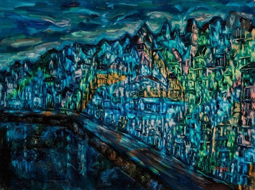 Faïbich Schraga ZARFIN (1899-1975)
Le Vieux bassin, Honfleur, vers 1950-52
Huile sur toile.
Signée en bas à droite.
60 x 81 cm