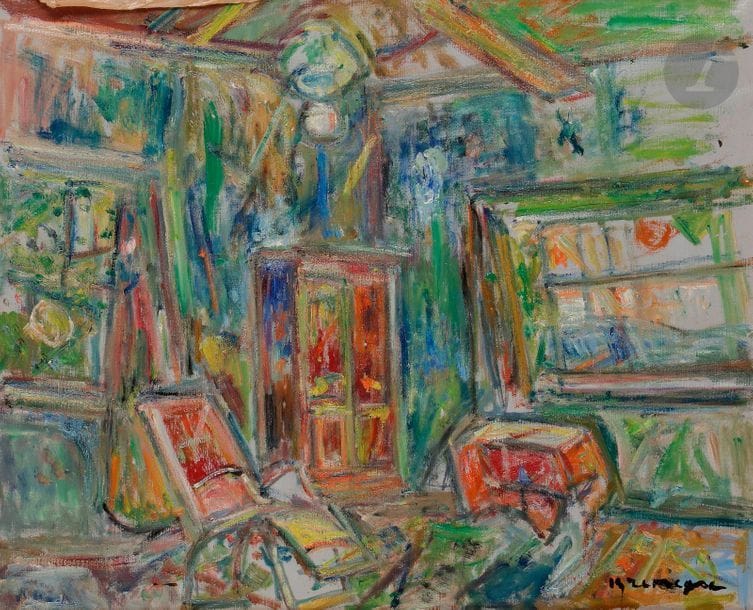 Pinchus KRÉMÈGNE (1890-1981)
Vue d'intérieur, vers 1960-70
Huile sur toile.
Signée en bas à droite.
Porte le timbre de l'atelier au dos.
50 x 61 cm