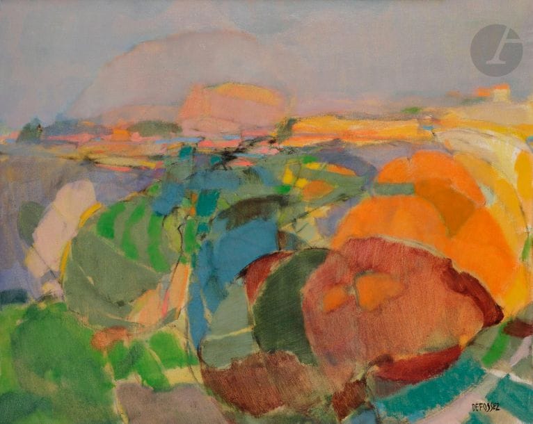 Alfred DEFOSSEZ (né en 1932)
Paysage du Haut-Var
Huile sur toile.
Signée en bas à droite.
Signée et titrée au dos.
65 x 81 cm