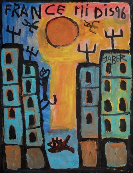 JABER (b. 1938
)France
Midis, 1996Acrylic

on

paper.


Signed, dated and titled in the








composition.



64 x 50 cm











