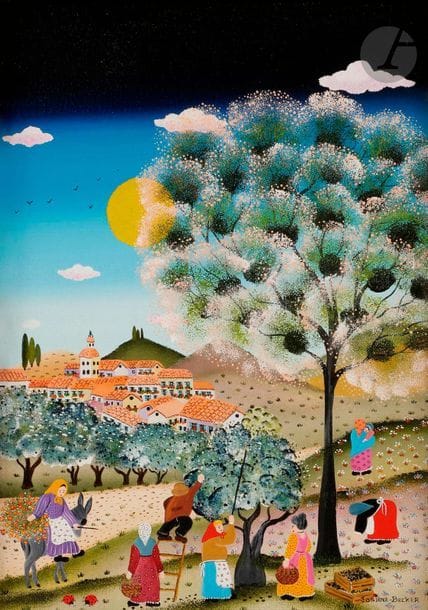 Josiane BECKER (born in 1941)Les OlivesOil on canvas.
Signed lower
right.

Signed and titled on the

back.


33 x 24 cm








.