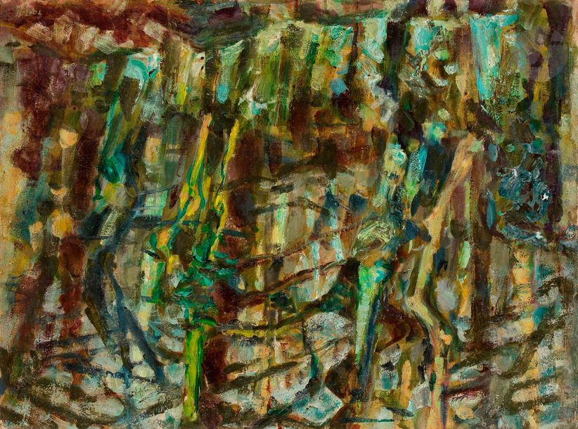 Alexandre Sasha GARBELL [russe]
(1903-1970)
Sous-bois, 1965
Huile sur toile.
Signée en bas à droite.
60 x 81 cm