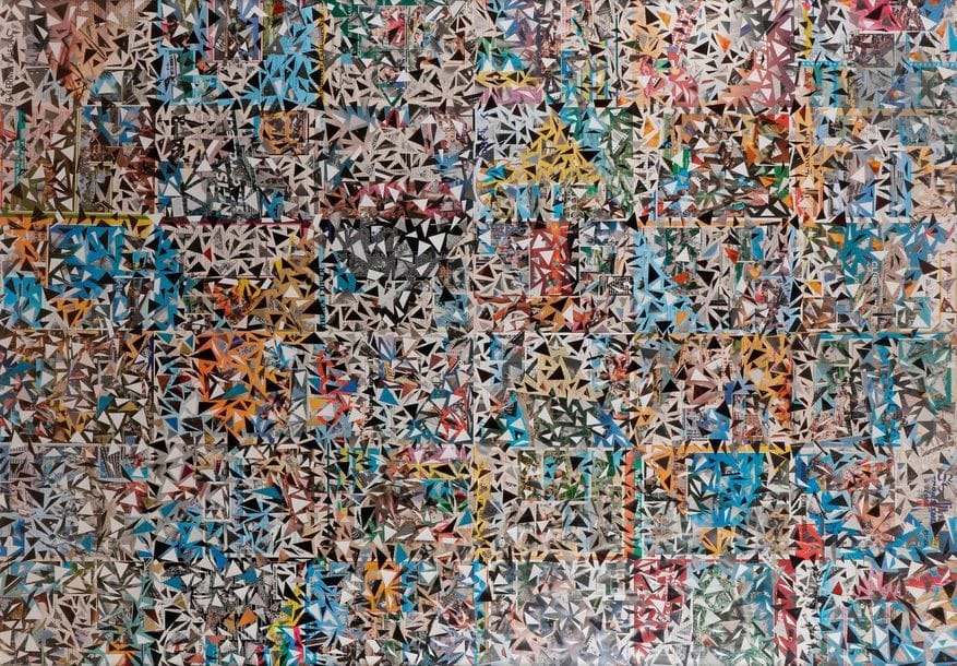 Carlos GINZBURG (né en 1946)
Dissémination fractale
Collage.
124 x 177 cm