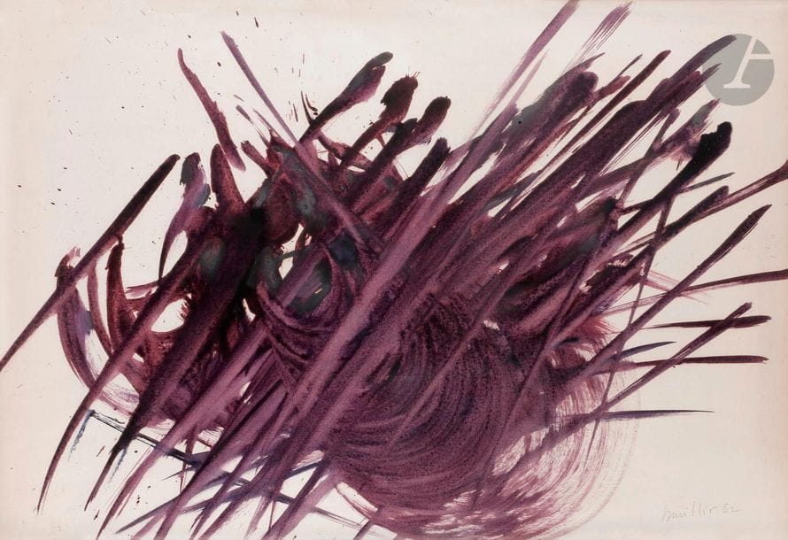 René DUVILLIER (1919-2002)
Les Javelots et la mer, 1962
Huile sur papier.
Signée et datée en bas à droite.
77 x 110 cm

Bibliographie :
Alin Avila, Rene? Duvillier : re?trospective de 1954 a? 1989, Muse?e de Morlaix, 7 juillet - 15 octobre 1989, reproduit au catalogue p. 24.