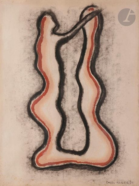 Ernest ENGEL-PAK [Belgian] (1885-1965
)Le
Couple, 1931Pastel.
Signed and dated lower
right.

63 x 47 cm

.