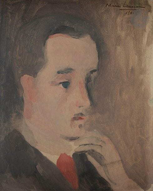 Marie LAURENCIN (1885-1956)
Portrait de Jean Paulhan, 1946
Huile sur panneau.
Signée et datée en haut à droite.
22 x 27 cm

Provenance : 
Collection Jean Paulhan. Par descendance successive de Madame Germaine Paulhan.

Exposition : 
Jean Paulhan à travers ses peintres, Galeries Nationales du Grand Palais, 2 février - 15 avril 1974, n° 624.