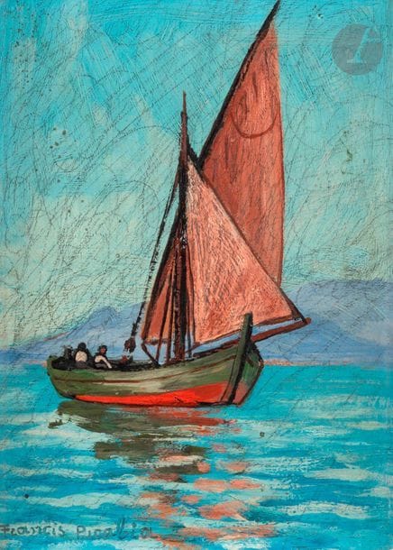 Francis PICABIA (1879-1953
)Sailing ship
, circa
1937-38Oil
on cardboard.
Signed lower
left.

22 x

16.5 cmA
certificate from the Francis Picabia Committee dated October 13, 2020 will be given to the purchaser
.