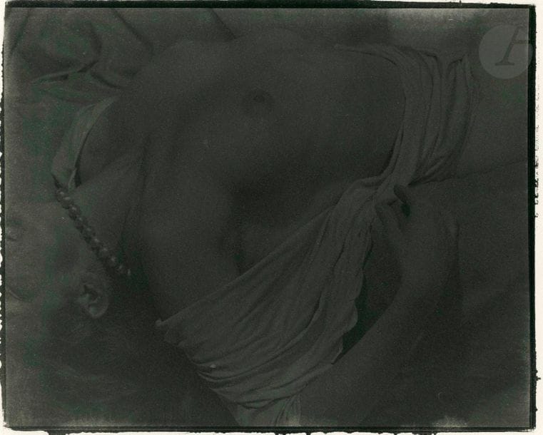 Claude Fauville (1940) 
Nu féminin, 1990. 
Michèle. 
Épreuve au platine, signée et numérotée à 3 ex. dans la marge inférieure.  Négatif découpé et fixé au verso. 
Image : 24 x 29,5 cm 
Feuille : 26,5 x 35,5 cm

Claude Fauville (1940) 
Female nude, 1990. 
Michèle. 
Platinum print, signed in the lower margin. Edition of 3. Negative cut out and glued on verso. 
Image: 24 x 29.5 cm 
Sheet: 26.5 x 35.5 cm
