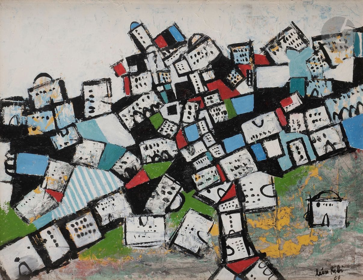 *Léon RIBI (b. 1945) 
La Ville, 1969 
Oil on cardboard. 
Signed and dated lower right. 


40 x 50 cmMots keys

:


judaica, jewish, jewish, hebrew, hebraica, judaism, synagogue, zionism, pessah, pessach, haggada, haggadah, hagada, hagadah, passover, menora, menorah, hannuka, hannuca, hannucca, hannuccah, torah, juden, israelite, israelite, israel, antisemitism, antisemitism, dreyfus, meguila, sepharad, sefarad, ketubah






