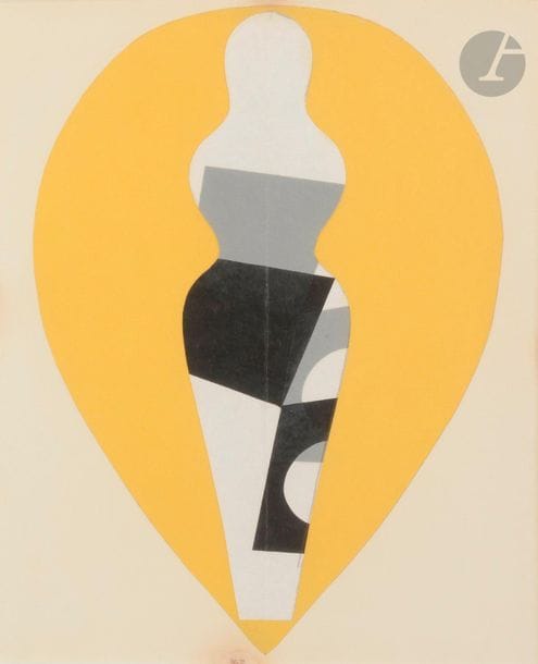 Jean ARP (1886-1966)
Blason poupée n° 4, 1963
Collage.
40 x 36 cm

Cette oeuvre est répertoriée à la Fondation Arp.